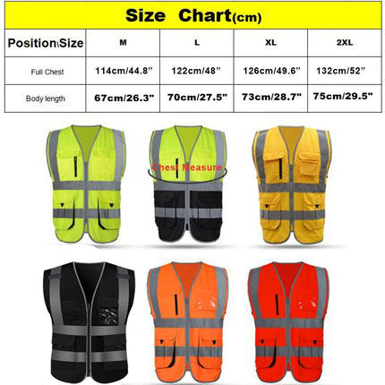 Customized Your Text Logo Reflective motocycle Safety Vest Hi Visibility Construction Work Uniform Security ANSI Class 2-KarWorkwear