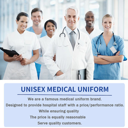Unisex Scrub Tops V-neck Surgical Uniform Long Sleeved Surgery Clothes Overalls Pet Grooming Nursing Uniform Dentistry Work Coat-KarWorkwear