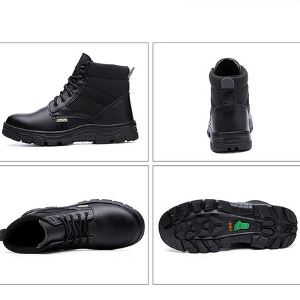 Men Safety Shoes Leather Boots Puncture-Proof Work Boots Steel Toe Shoes Safety Industrial Shoes Winter Boots Indestructible-KarWorkwear