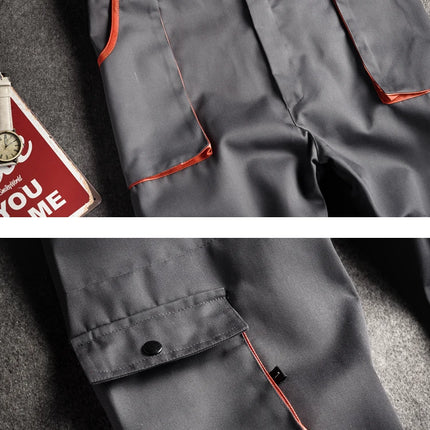 Work Overall Uniform Men Women Work Coverall Car Repairman Jumpsuit Workshop Mechanic Work Clothes Fly pockets Warehouse Rompers