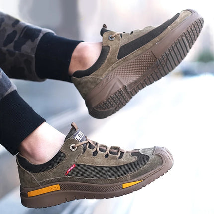 Safety Shoes Puncture-Proof Wear Resistant Mens Sneakers Breathable Comfortable Flexibility Compression Resistance  Work Shoes-KarWorkwear