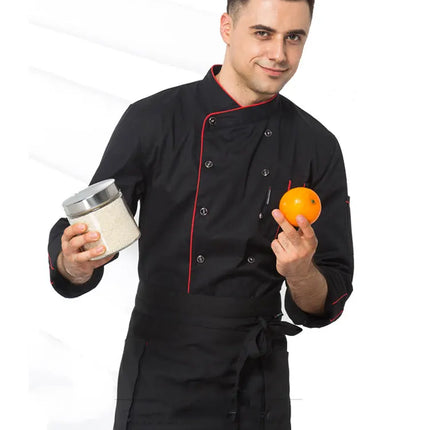 Chef Jacket Short  Sleeve  Cook Coat Barista Baker Work Uniform Waiter Restaurant Hotel Clothes-KarWorkwear