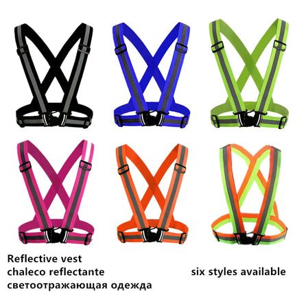 Safety Reflective Vest Men Women Work Clothes Adjustable High Visibility Security Night Running Cycling Traffic