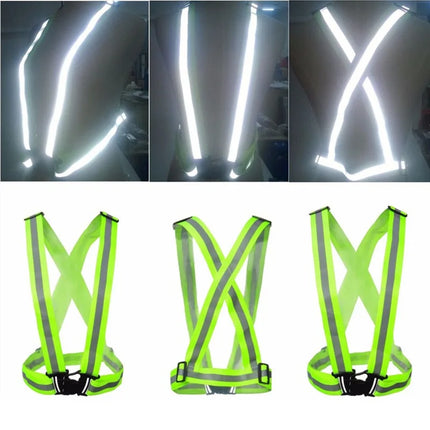 Safety Reflective Vest Men Women Work Clothes Adjustable High Visibility Security Night Running Cycling Traffic