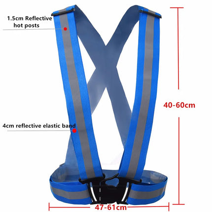Safety Reflective Vest Men Women Work Clothes Adjustable High Visibility Security Night Running Cycling Traffic