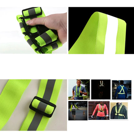 Safety Reflective Vest Men Women Work Clothes Adjustable High Visibility Security Night Running Cycling Traffic
