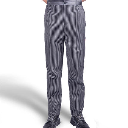 Men's Loose Chef Trousers Food Service Work Wear Stripe Kitchen Restaurant Uniform Cook Pant for Man Chef Bottoms Maxi M-4XL-KarWorkwear