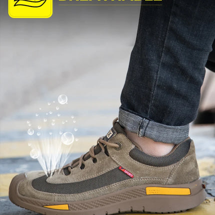 Safety Shoes Puncture-Proof Wear Resistant Mens Sneakers Breathable Comfortable Flexibility Compression Resistance  Work Shoes-KarWorkwear