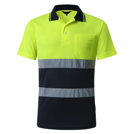 Custom Logo Safety Polo Shirt With Logo Orange Personalized High Visibility Reflective Shirt With Pockets Hi vis work shirt
