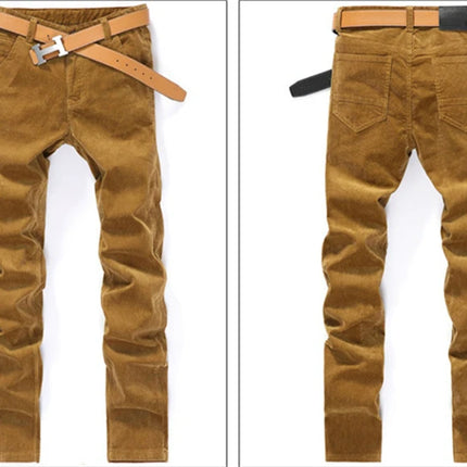 High Quality New Autumn and Winter Male Business Men's Trousers Straight Corduroy Corduroy Pants Breathable Casual Pants
