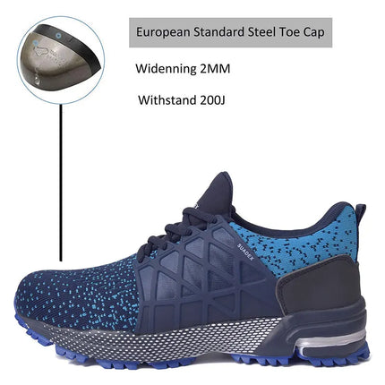 SUADEX Safety Shoes Breathable Steel Toe Boots Anti-smashing Safety Work Shoes Lightweight Men Women Work Sneaker EUR Size 37-48-KarWorkwear