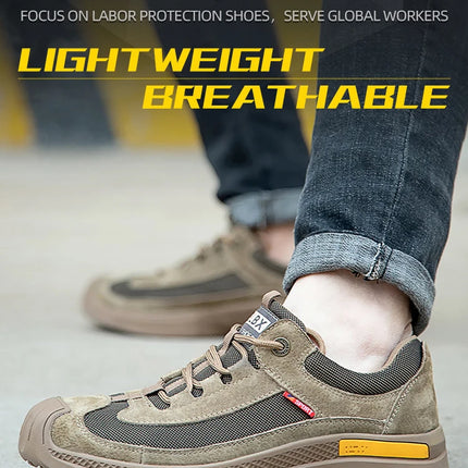 Safety Shoes Puncture-Proof Wear Resistant Mens Sneakers Breathable Comfortable Flexibility Compression Resistance  Work Shoes-KarWorkwear
