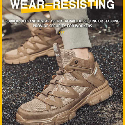 Work Boots Indestructible Safety Shoes Men Steel Toe Shoes Puncture-Proof Work Sneakers Male Footwear Adult Security Shoes-KarWorkwear