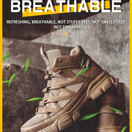 Work Boots Indestructible Safety Shoes Men Steel Toe Shoes Puncture-Proof Work Sneakers Male Footwear Adult Security Shoes-KarWorkwear
