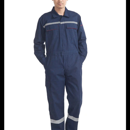 Woman Men Work-Overalls Working Uniforms Spring Thin Reflective Stripe Coveralls Welding Car Workshop Mechanic  Clothes