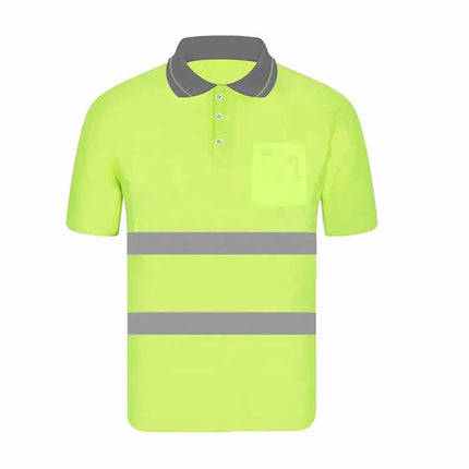Safety Polo Shirt Custom Logo Work Uniform Motorcycle Cycling Sports Outdoor Reflective Clothing-KarWorkwear