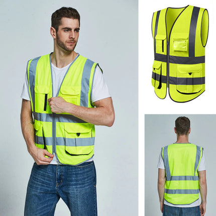 Customized Your Text Logo Reflective motocycle Safety Vest Hi Visibility Construction Work Uniform Security ANSI Class 2-KarWorkwear