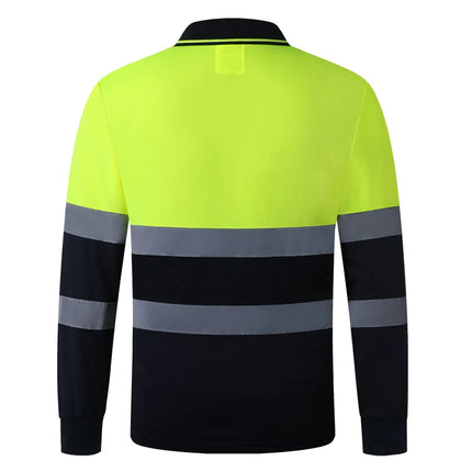 Custom Logo Safety Polo Shirt With Logo Orange Personalized High Visibility Reflective Shirt With Pockets Hi vis work shirt