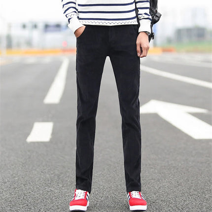 High Quality New Autumn and Winter Male Business Men's Trousers Straight Corduroy Corduroy Pants Breathable Casual Pants