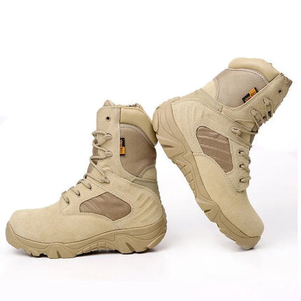 Men Desert Tactical Boots Mens Work Safty Shoes Special Force Waterproof Boot Lace Up Combat Ankle Boots Big Size-KarWorkwear