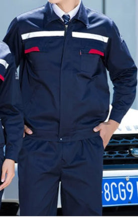 Plus Size men women Spring autumn coveralls Gas station auto repair electrician Anti-static work clothes set Reflective strip