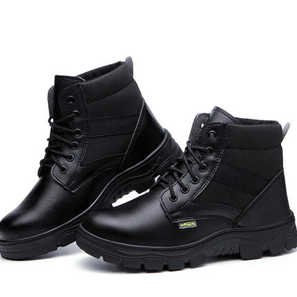 Men Safety Shoes Leather Boots Puncture-Proof Work Boots Steel Toe Shoes Safety Industrial Shoes Winter Boots Indestructible-KarWorkwear