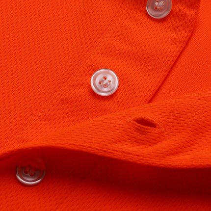 Custom Logo Safety Polo Shirt With Logo Orange Personalized High Visibility Reflective Shirt With Pockets Hi vis work shirt