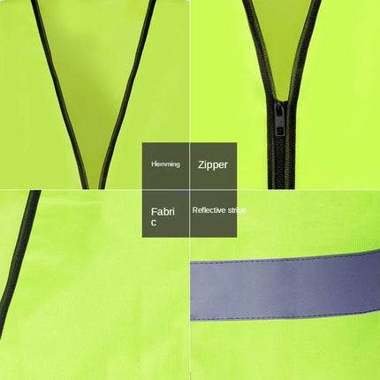 Reflective Vest for Vehicle Traffic Safety Protective Clothing for Car Construction Driver Fluorescent Vest Vest