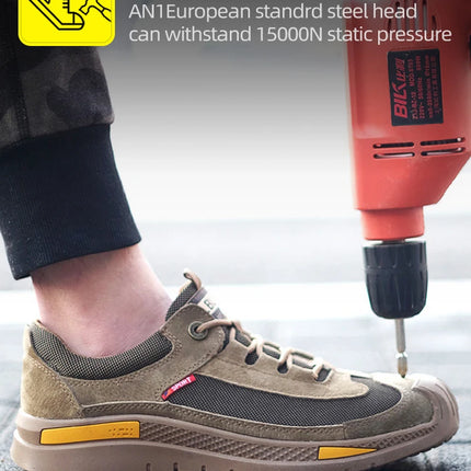 Safety Shoes Puncture-Proof Wear Resistant Mens Sneakers Breathable Comfortable Flexibility Compression Resistance  Work Shoes-KarWorkwear