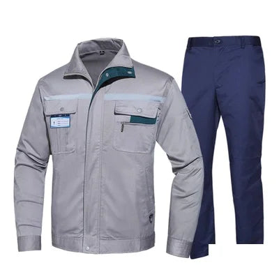Welding Suit Reflective Multi Pockets Work Clothing Men Women Anti-Scalding Electric Factory Repairman Workshop Durable Uniforms