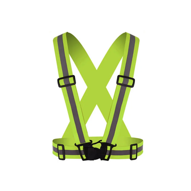 Reflective Vest Unisex High Visibility Adjustable Safety Vests Elastic Strip Security Traffic Night Working Running Cycling Vest