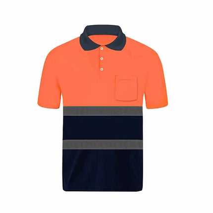 Safety Polo Shirt Custom Logo Work Uniform Motorcycle Cycling Sports Outdoor Reflective Clothing-KarWorkwear