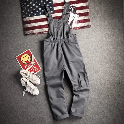 Bib Overalls Mens Women Work Clothing Plus Size Protective Coveralls Strap Jumpsuit Multi Pockets Uniform Sleeveless Cargo Pants-KarWorkwear