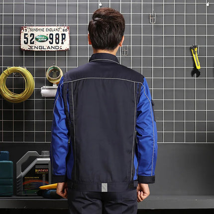 2020spring Autumn Reflective Work Clothing Set Men Women Wear-resistant Coveralls Auto Repair Factory Workshop Uniforms-KarWorkwear