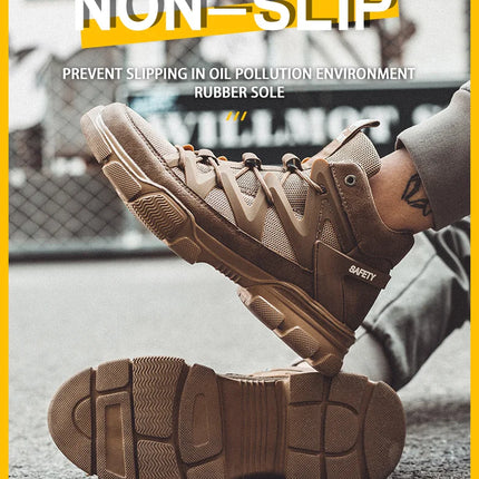 Work Boots Indestructible Safety Shoes Men Steel Toe Shoes Puncture-Proof Work Sneakers Male Footwear Adult Security Shoes-KarWorkwear