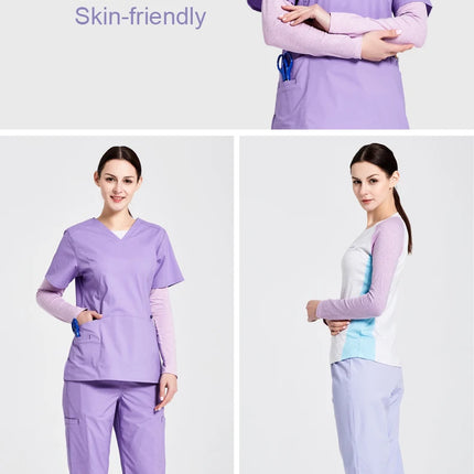 ANNO Fashion Keep Warm Shirt Winter Long Sleeve Top Cotton Nurse Work Underwear Stretch Fabrics Suit Body Under Clothes-KarWorkwear