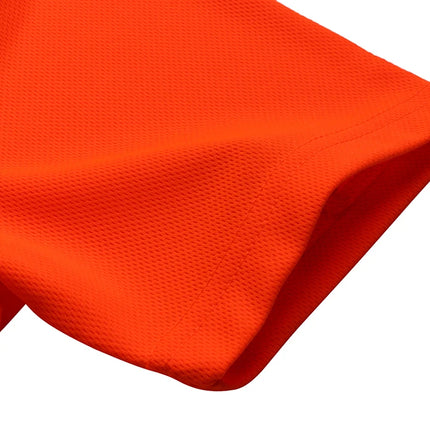 Custom Logo Safety Polo Shirt With Logo Orange Personalized High Visibility Reflective Shirt With Pockets Hi vis work shirt