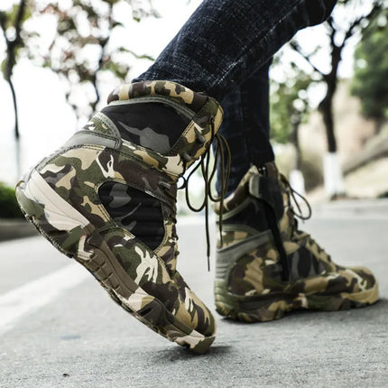Men Desert Tactical Boots Mens Work Safty Shoes Special Force Waterproof Boot Lace Up Combat Ankle Boots Big Size-KarWorkwear