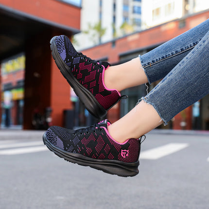 LARNMERN Safety Shoes for Women Anti-puncture Steel Toe Shoes Breathable Non Slip Work Shoes  Sneakers-KarWorkwear