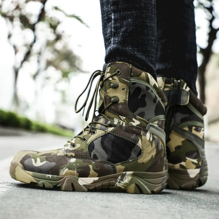 Men Desert Tactical Boots Mens Work Safty Shoes Special Force Waterproof Boot Lace Up Combat Ankle Boots Big Size-KarWorkwear