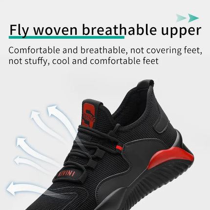 Security Casual Sneakers Men Shoes Work Boots Steel Toe Shoes Anti-smash Anti-puncture Indestructible Shoes Protective Boots-KarWorkwear