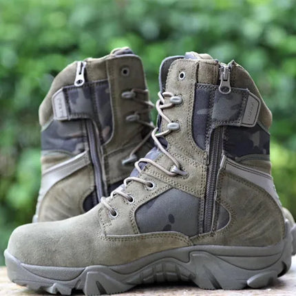 Men Desert Tactical Boots Mens Work Safty Shoes Special Force Waterproof Boot Lace Up Combat Ankle Boots Big Size-KarWorkwear