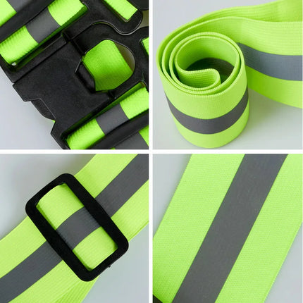 Reflective Vest Unisex High Visibility Adjustable Safety Vests Elastic Strip Security Traffic Night Working Running Cycling Vest