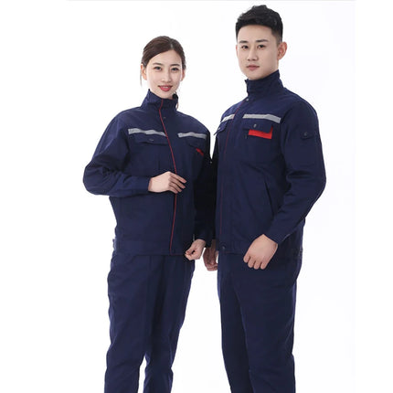 Welding Suit Reflective Multi Pockets Work Clothing Men Women Anti-Scalding Electric Factory Repairman Workshop Durable Uniforms