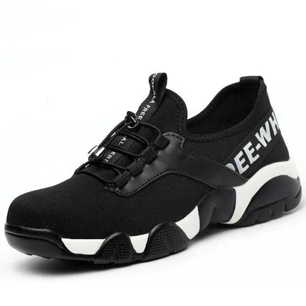 2024 New Men Steel Nose Safety Work Shoes Grid Lightweight Breathable Women Casual Sneaker Prevent Piercing Protective Boots 48-KarWorkwear