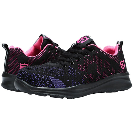 LARNMERN Safety Shoes for Women Anti-puncture Steel Toe Shoes Breathable Non Slip Work Shoes  Sneakers-KarWorkwear