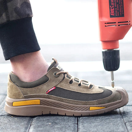 Safety Shoes Puncture-Proof Wear Resistant Mens Sneakers Breathable Comfortable Flexibility Compression Resistance  Work Shoes-KarWorkwear