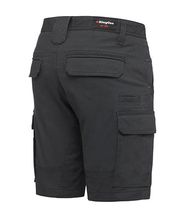 KingGee Mens Tradies Stretch Cargo Shorts Tough Work Safety Utility Comfy K69870-KarWorkwear