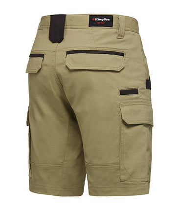 KingGee Mens Tradies Stretch Cargo Shorts Tough Work Safety Utility Comfy K69870-KarWorkwear