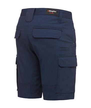 KingGee Mens Tradies Stretch Cargo Shorts Tough Work Safety Utility Comfy K69870-KarWorkwear
